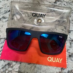 Quay Australia Polarized Black Frame Blue Lens